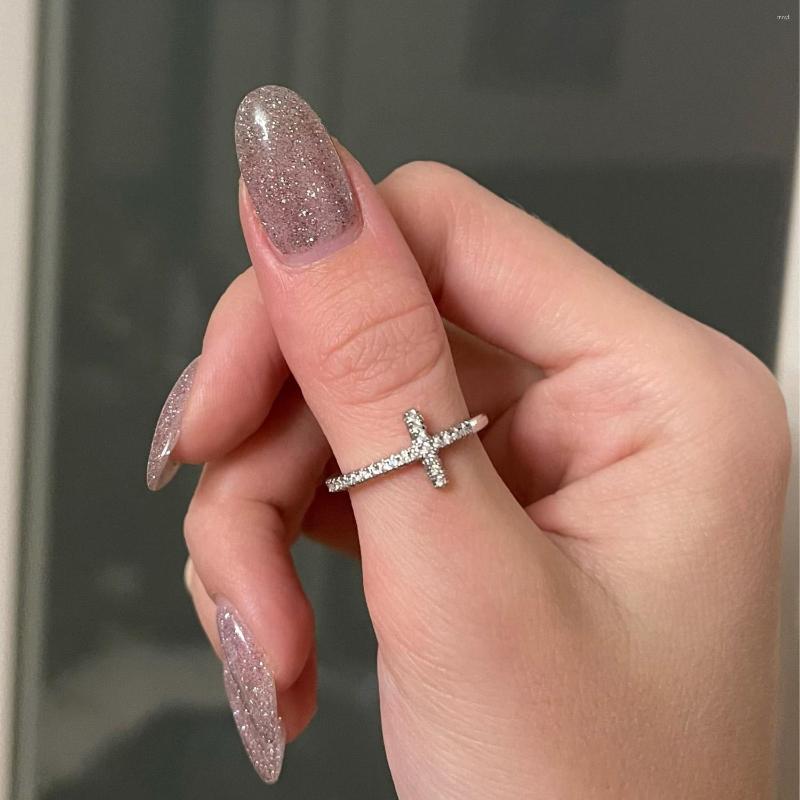 Cluster Rings Korean Fashion Cross Crystal For Women Girls Thin Dainty Women's Ring Finger Jewelry Daily Kpop Accessories Gift 2022 R715
Cluster Rings Korean Fashion Cross Crystal For Women Girls Thin Dainty Women's Ring Finger Jewelry Daily Kpop Accessories Gift 2022 R715