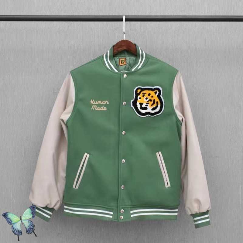 Men's Jackets Hamburger Tiger Embroidery Human Made Retro Leather Sleeve Woolen Baseball Uniform Men Women Casual Jacket T221130
Men's Jackets Hamburger Tiger Embroidery Human Made Retro Leather Sleeve Woolen Baseball Uniform Men Women Casual Jacket T221130