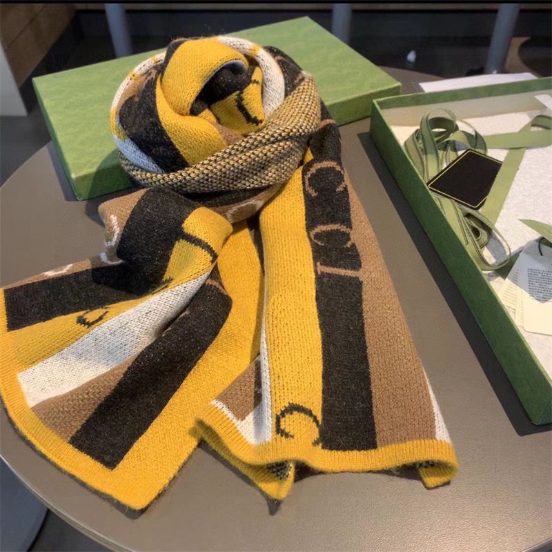 Luxury Designer Winter Scarf Womens Cashmere Scarfs Men Striped Scarf Fashion L…