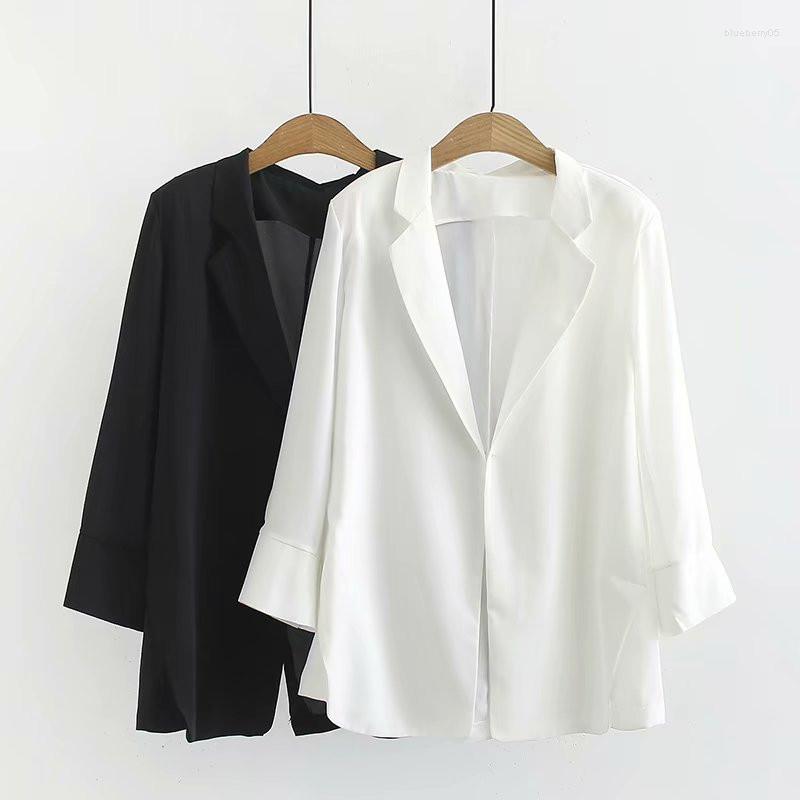 Women's Suits Summer Clothes Women's Chiffon Blazer Korean Solid Loose Seven-point Sleeve Office Suit Oversized Women Jacket Basic Coats, Black
Women's Suits Summer Clothes Women's Chiffon Blazer Korean Solid Loose Seven-point Sleeve Office Suit Oversized Women Jacket Basic Coats, Black