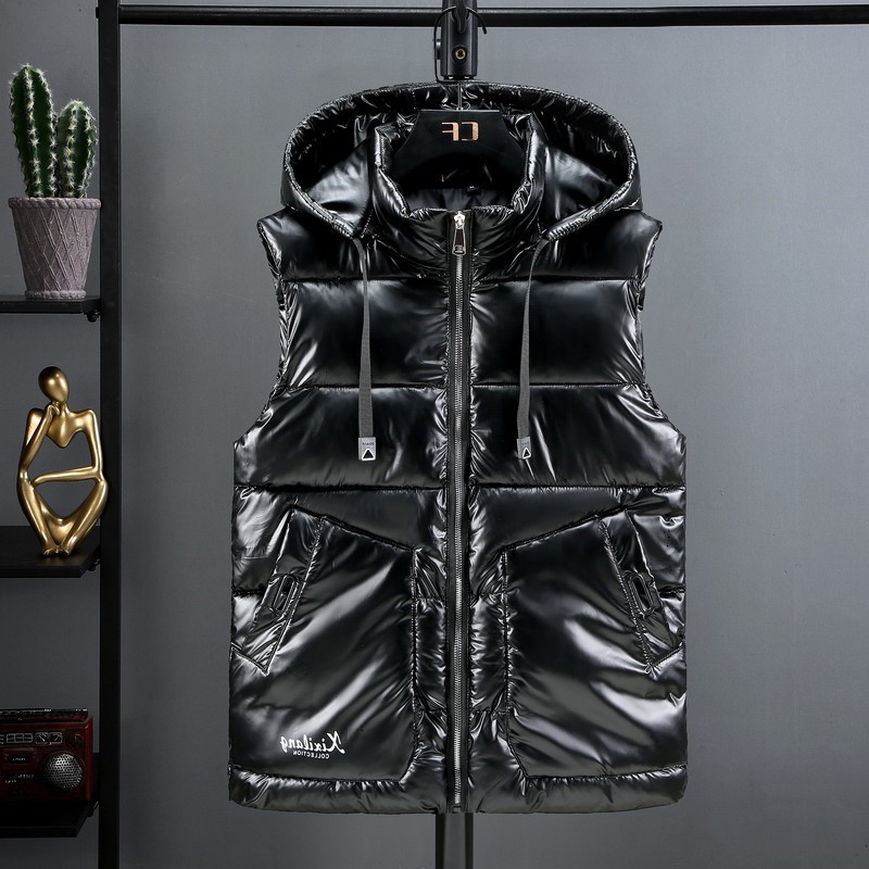 Men's Vests Autumn Winter Parkas Vest Men Outdoor Thick Warm Windbreakers Hooded Sleeveless Jacket Bright Outerwear Tops Large Size S5XL 221202, Silver
Men's Vests Autumn Winter Parkas Vest Men Outdoor Thick Warm Windbreakers Hooded Sleeveless Jacket Bright Outerwear Tops Large Size S5XL 221202, Silver