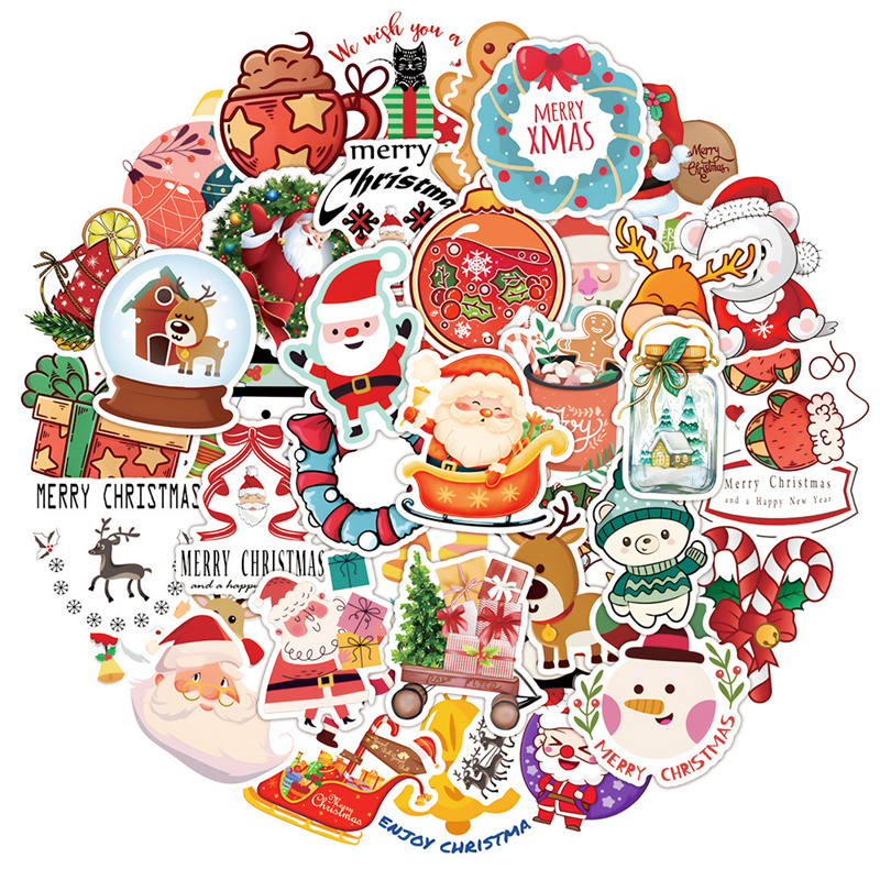 50PCS Cartoon Christmas Vinyl Stickers Book Laptop Guitar Motorcycle Luggage Skateboard DIY Decorative Decal, Multi colors
50PCS Cartoon Christmas Vinyl Stickers Book Laptop Guitar Motorcycle Luggage Skateboard DIY Decorative Decal, Multi colors
