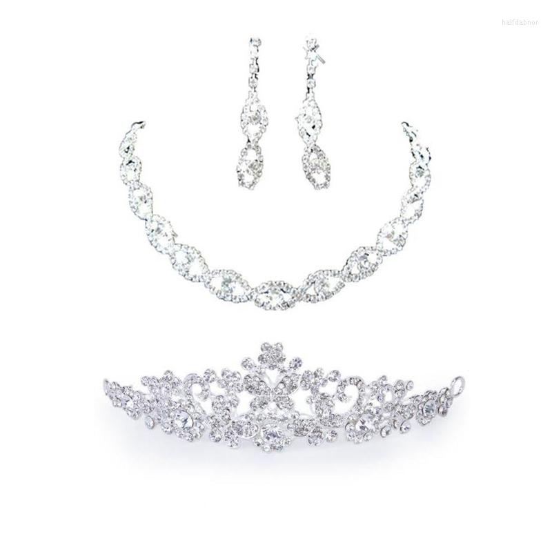 Necklace Earrings Set Bridal Wedding Crystal Earring Floral Crown Headband Veil Tiara, Picture shown
Necklace Earrings Set Bridal Wedding Crystal Earring Floral Crown Headband Veil Tiara, Picture shown