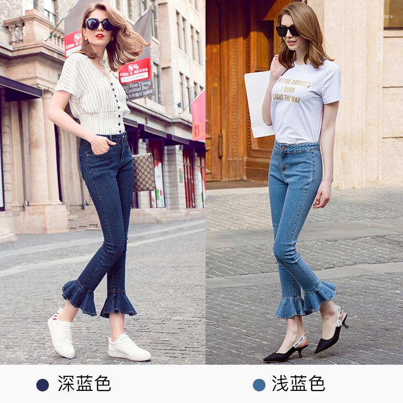 Women's Jeans 2022 Ruffles Fashion Ankle Length Pants For Women 24- Size Denim Female Summer Stretch Blue 3/4
Women's Jeans 2022 Ruffles Fashion Ankle Length Pants For Women 24- Size Denim Female Summer Stretch Blue 3/4