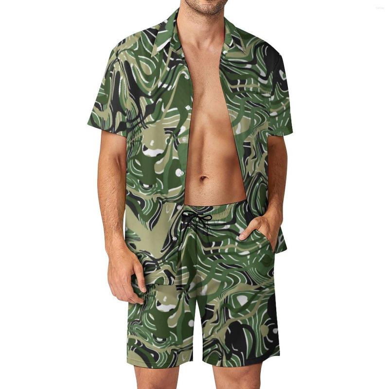 Men's Tracksuits Abstract Print Men Sets Camo-like Liquid Casual Shirt Set Hawaiian Beach Shorts Summer Design Suit Two-piece Clothing Plus, Style
Men's Tracksuits Abstract Print Men Sets Camo-like Liquid Casual Shirt Set Hawaiian Beach Shorts Summer Design Suit Two-piece Clothing Plus, Style