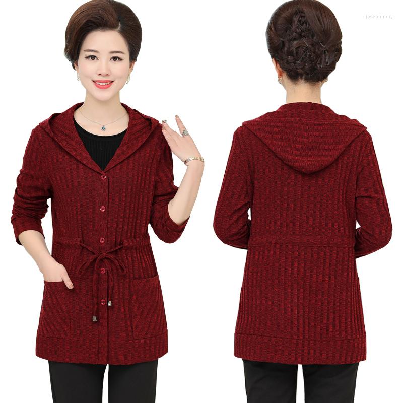 Women's Jackets Middle-Aged Women's Coat 2022 Spring Autumn Drawstring Hooded Knitting Jacket Ladies Elegant Sweater Outerwear 5XL A1871, Fuchsia
Women's Jackets Middle-Aged Women's Coat 2022 Spring Autumn Drawstring Hooded Knitting Jacket Ladies Elegant Sweater Outerwear 5XL A1871, Fuchsia