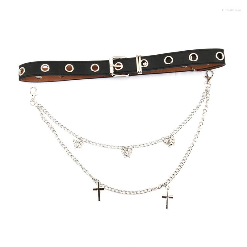 Belts Hip-hop Punk Metal Chain Belt For Women Fashion Single Row Eyelet Pin Buckle Pu Leather Waist Stap Jeans Trousers Pant Waistband, Black
Belts Hip-hop Punk Metal Chain Belt For Women Fashion Single Row Eyelet Pin Buckle Pu Leather Waist Stap Jeans Trousers Pant Waistband, Black