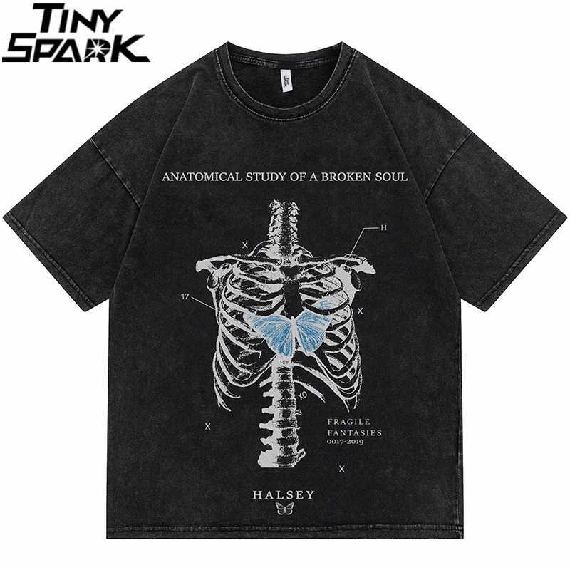 Men' T-Shirts Hip Hop Washed T-Shirt Men Streetwear Butterfly Skeleton Printed T Shirt Harajuku Cotton Casual 2022 Summer Short Sleeve Tshirt T221202, Black
Men' T-Shirts Hip Hop Washed T-Shirt Men Streetwear Butterfly Skeleton Printed T Shirt Harajuku Cotton Casual 2022 Summer Short Sleeve Tshirt T221202, Black