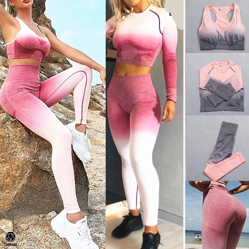 Active Sets 2022 1/2/3PCS Seamless Ombre Long Sleeve Tops Shirts Women Gradient Fitness Yoga Set Gym Workout Leggings Sports Suits, Lggrey bra
Active Sets 2022 1/2/3PCS Seamless Ombre Long Sleeve Tops Shirts Women Gradient Fitness Yoga Set Gym Workout Leggings Sports Suits, Lggrey bra