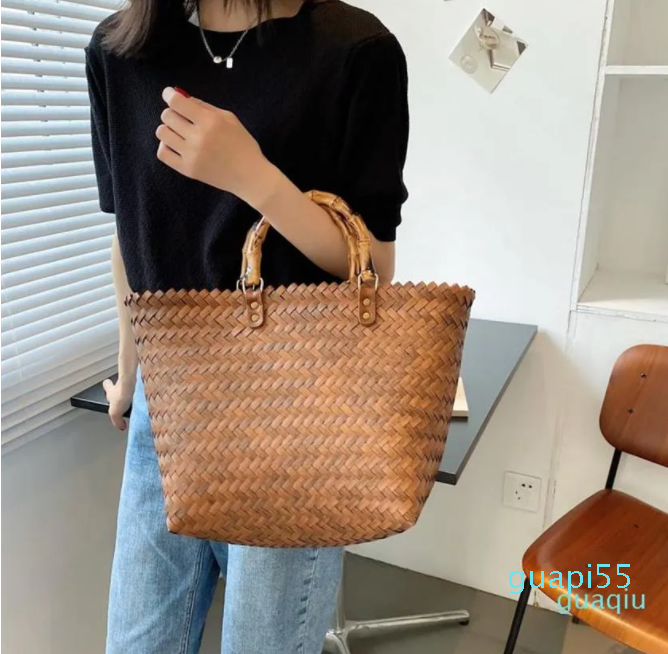 Evening Bags Bamboo Handle Woven Handbag Women Handmade Rattan Bag Lady Summer Straw Beach Travel Weaving Tote Female Shopping322R, Khaki straw bag
Evening Bags Bamboo Handle Woven Handbag Women Handmade Rattan Bag Lady Summer Straw Beach Travel Weaving Tote Female Shopping322R, Khaki straw bag