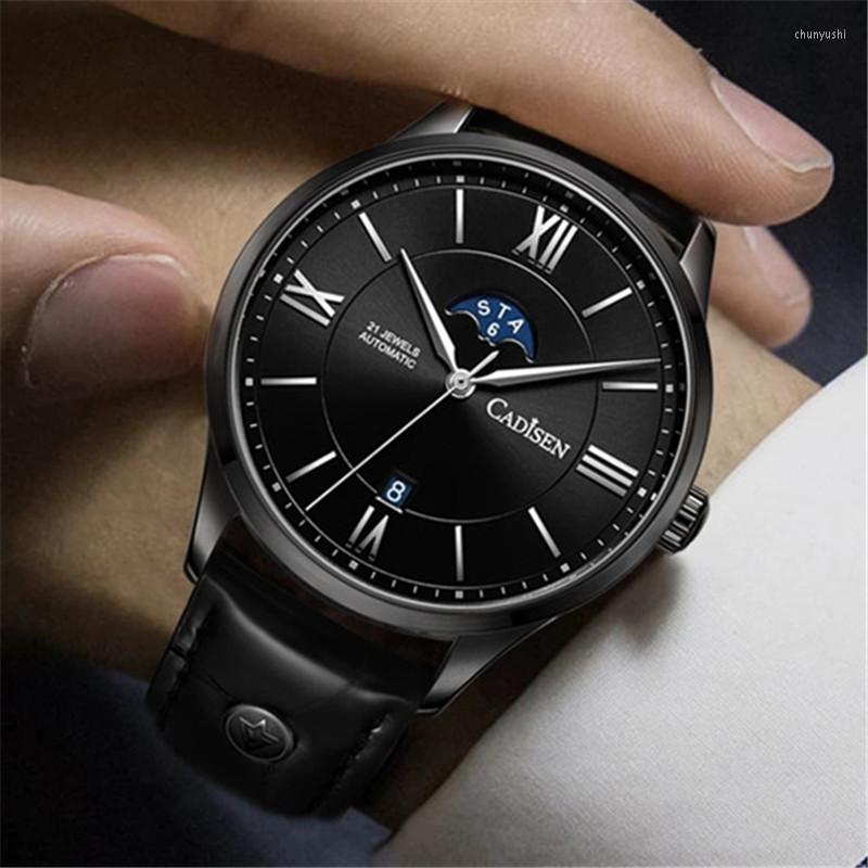 Wristwatches 2022 Men Watch CADISEN Top Brand Genuine Leather Automatic Waterproof Luxury Mechanical Wristwatch Japan MIYOTA 8205 Watches, Black
Wristwatches 2022 Men Watch CADISEN Top Brand Genuine Leather Automatic Waterproof Luxury Mechanical Wristwatch Japan MIYOTA 8205 Watches, Black