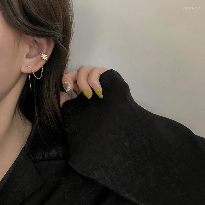 Backs Earrings Six-pointed Star Clip Tassel Chain Long For Women Simple Vintage Fashion Korea Creative Lady Party Jewelry BOYULIGE
Backs Earrings Six-pointed Star Clip Tassel Chain Long For Women Simple Vintage Fashion Korea Creative Lady Party Jewelry BOYULIGE