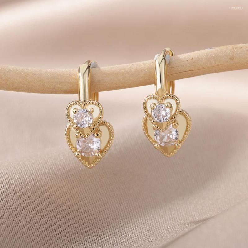 Hoop Earrings Stainless Steel Heart Zircon For Women Teens Gold Color Piercing 2022 Korean Fashion Goth Jewelry Gift
Hoop Earrings Stainless Steel Heart Zircon For Women Teens Gold Color Piercing 2022 Korean Fashion Goth Jewelry Gift