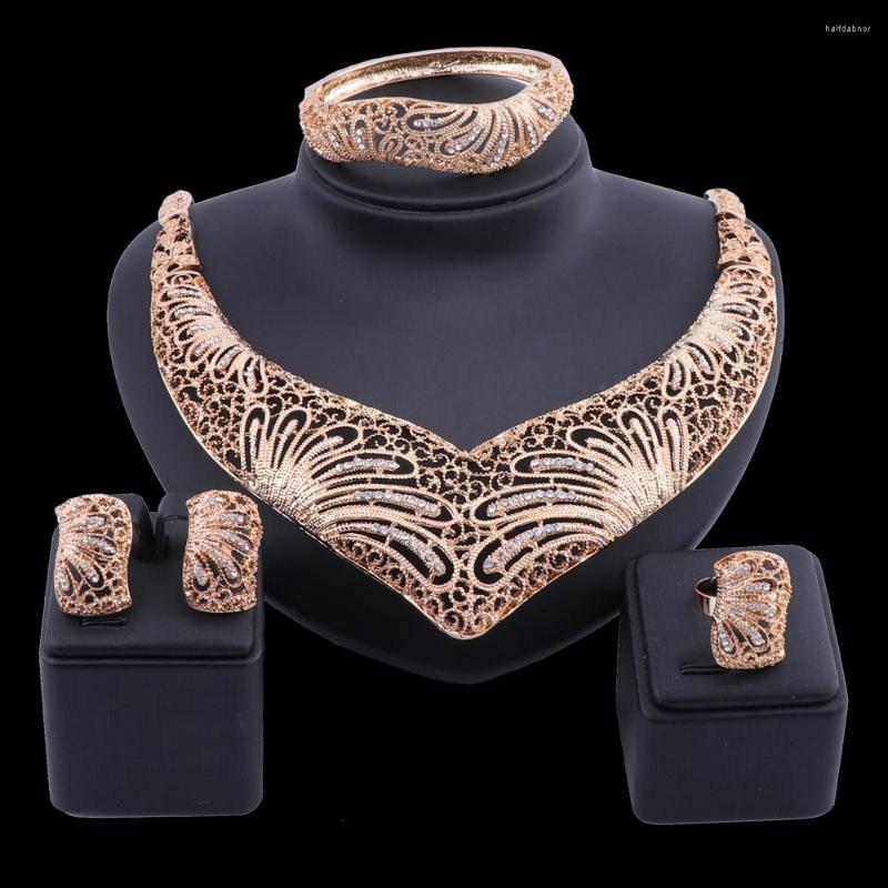 Necklace Earrings Set 2022 Fashion African Nigerian Bridal Bisuteria Wholesale Women Wedding Trendy Gold Designer Accessories, Picture shown
Necklace Earrings Set 2022 Fashion African Nigerian Bridal Bisuteria Wholesale Women Wedding Trendy Gold Designer Accessories, Picture shown