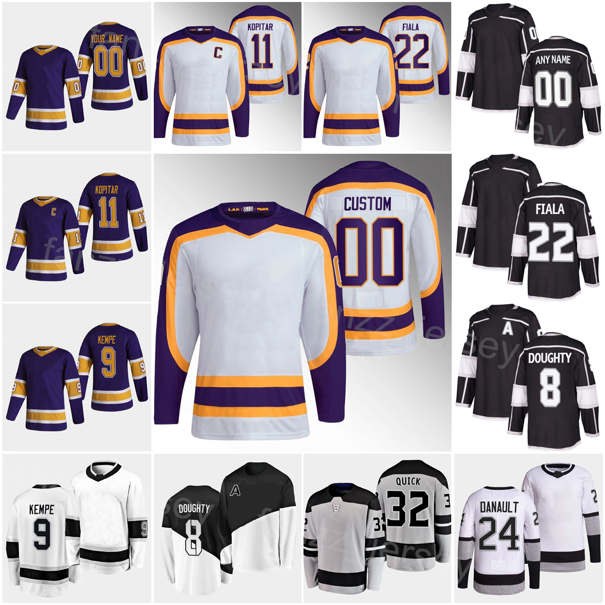 2023 Hockey Reverse Retro 22 Kevin Fiala Jerseys 11 Anze Kopitar 8 Drew Doughty 32 Jonathan Quick 9 Adrian Kempe 24 Phillip Danault 12 Trevor Moore Custom Name Number, White
2023 Hockey Reverse Retro 22 Kevin Fiala Jerseys 11 Anze Kopitar 8 Drew Doughty 32 Jonathan Quick 9 Adrian Kempe 24 Phillip Danault 12 Trevor Moore Custom Name Number, White