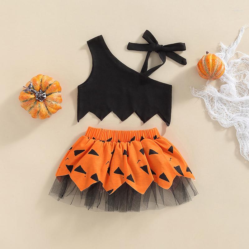Clothing Sets Halloween Baby Girl Outfit Set Solid Color Sleeveless Tie-Up Shoulder Crop Tops Patchwork Elastic Mesh Skirt, Picture shown
Clothing Sets Halloween Baby Girl Outfit Set Solid Color Sleeveless Tie-Up Shoulder Crop Tops Patchwork Elastic Mesh Skirt, Picture shown
