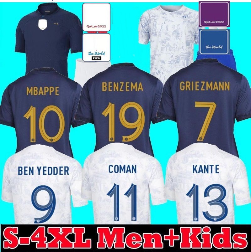 2023 French MBAPPE BENZEMA Soccer jerseys 2022 GRIEZMANN POGBA GIROUD TCHOUAMENI KANTE home away S-4XL Francia Football shirts men Youth kids kit, 2022 home+patch
2023 French MBAPPE BENZEMA Soccer jerseys 2022 GRIEZMANN POGBA GIROUD TCHOUAMENI KANTE home away S-4XL Francia Football shirts men Youth kids kit, 2022 home+patch