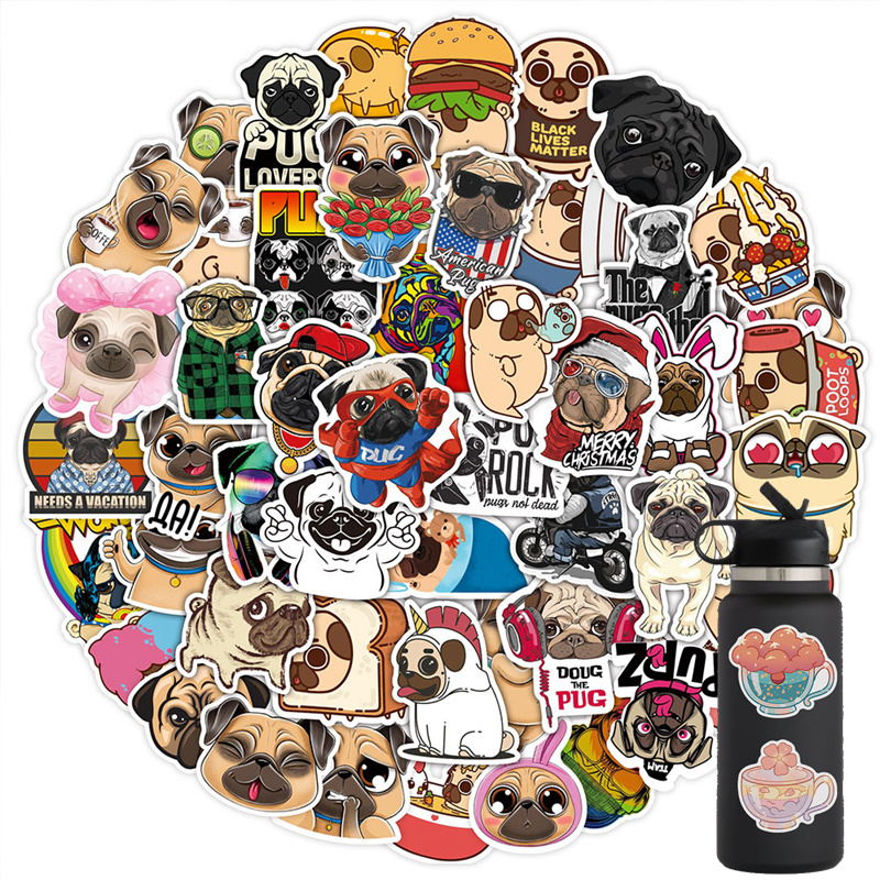 50PCS Cartoon Dog Expression Pack Sticker Pug Graffiti Stickers Book Laptop Guitar Motorcycle Luggage Skateboard DIY Decorative Decal, Multi colors
50PCS Cartoon Dog Expression Pack Sticker Pug Graffiti Stickers Book Laptop Guitar Motorcycle Luggage Skateboard DIY Decorative Decal, Multi colors