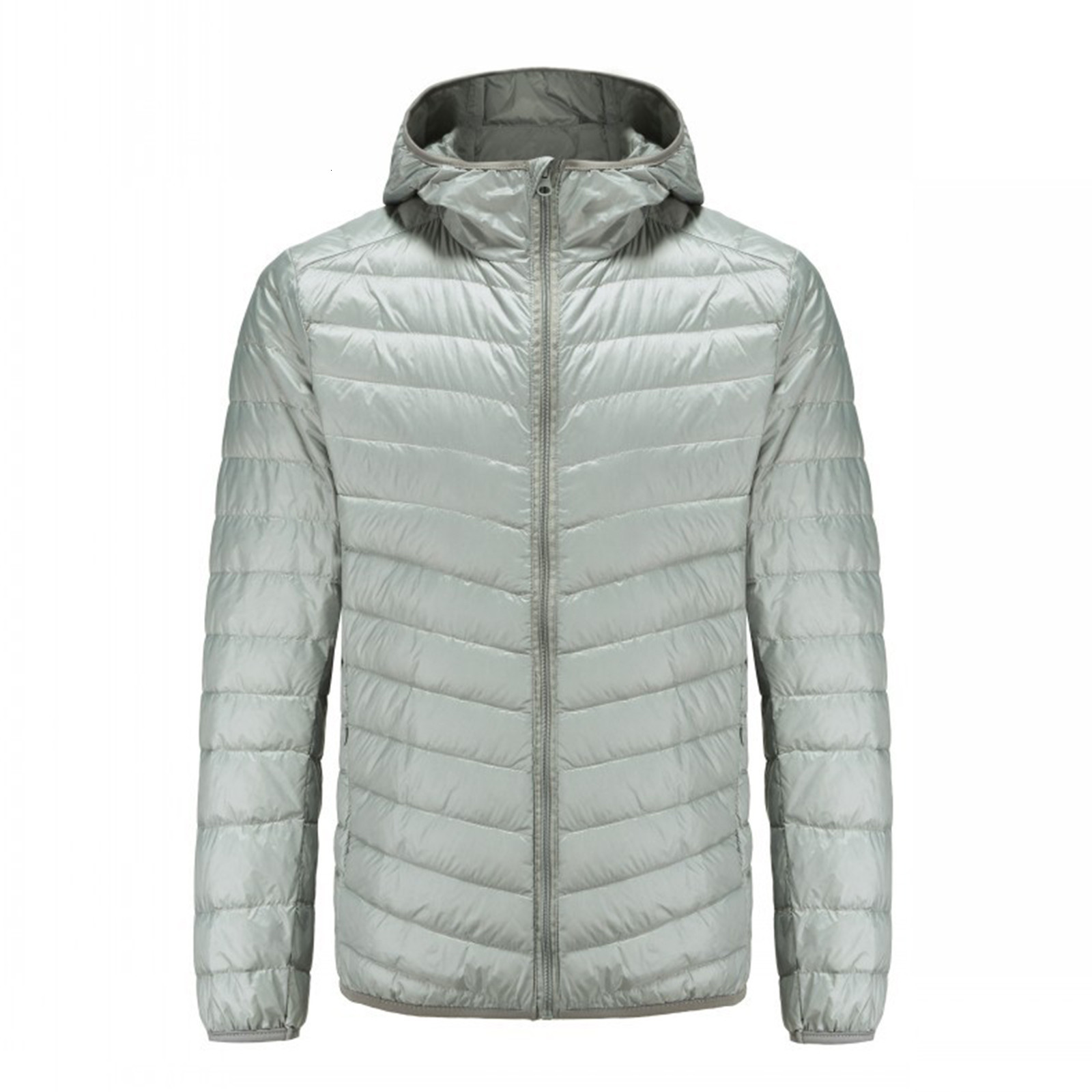 Men's Vests Men's Hooded Down Coats Winter Jacket Solid Color Lightweight Warm Large Size Zipper Coat Feather Parka Males Large Size 221202