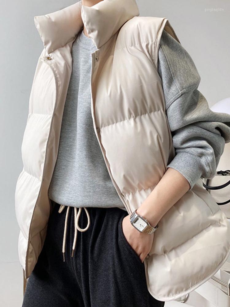 Women's Vests ZCSMLL Fashion Contton Vest Women's Autumn 2022 Stand Collar Single Breasted Sleeveless Loose Solid Color Waistcoat, Black
Women's Vests ZCSMLL Fashion Contton Vest Women's Autumn 2022 Stand Collar Single Breasted Sleeveless Loose Solid Color Waistcoat, Black