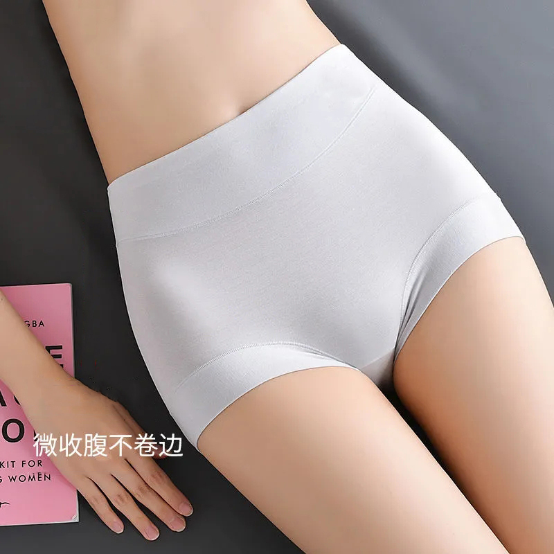 Women's Panties Plus Size 5XL 4Pcs High Waist Panties Women Soft Cotton Sexy Briefs Underwear Body Shaper Breathable Comfort Female Intimates 221