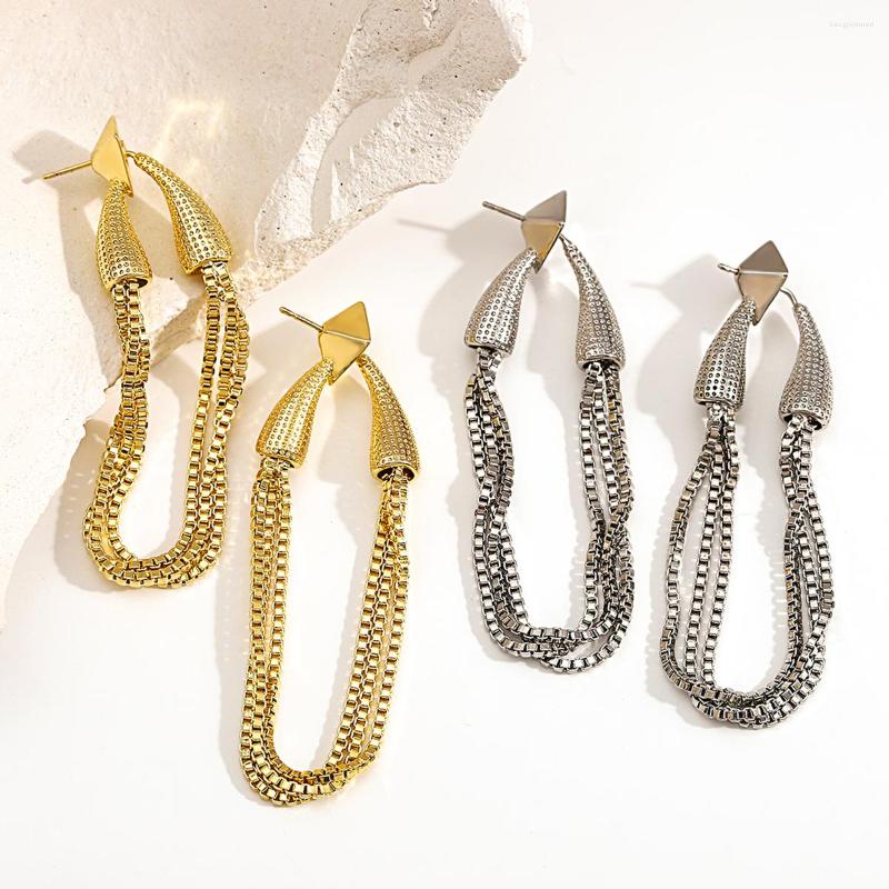 Dangle Earrings AENSOA Exaggerate Brand Gold Plated Long Tassel Metal Drop For Women Girls 2022 Luxury Earring Party Jewelry
Dangle Earrings AENSOA Exaggerate Brand Gold Plated Long Tassel Metal Drop For Women Girls 2022 Luxury Earring Party Jewelry