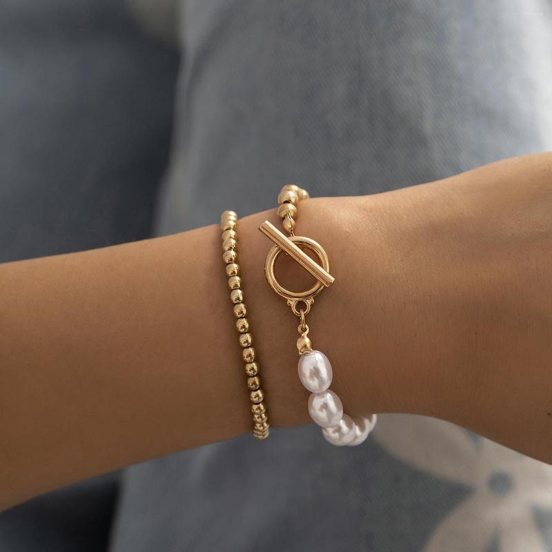 Link Bracelets F.J4Z 2022 Trendy Women's Fashion Bead Chains Charm Bracelet For Party Show Simulated Pearls Beads Hand Jewelries Gift
Link Bracelets F.J4Z 2022 Trendy Women's Fashion Bead Chains Charm Bracelet For Party Show Simulated Pearls Beads Hand Jewelries Gift