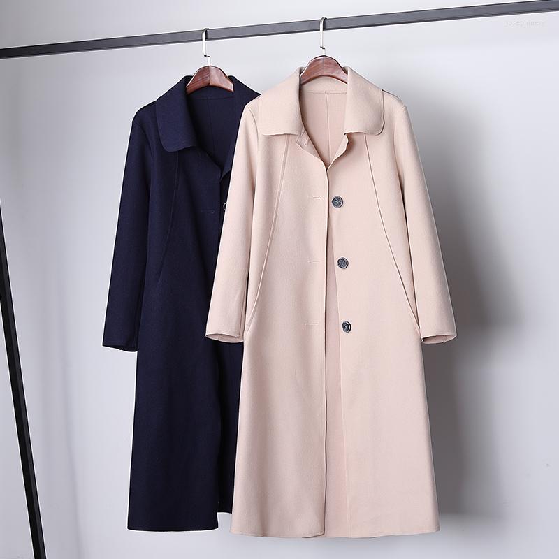 Women's Wool Women's Woolen Coat Blended Outerwear Slim Long Trench Ladies Autumn Winter Single-breasted Elegant Overcoat, Beige
Women's Wool Women's Woolen Coat Blended Outerwear Slim Long Trench Ladies Autumn Winter Single-breasted Elegant Overcoat, Beige