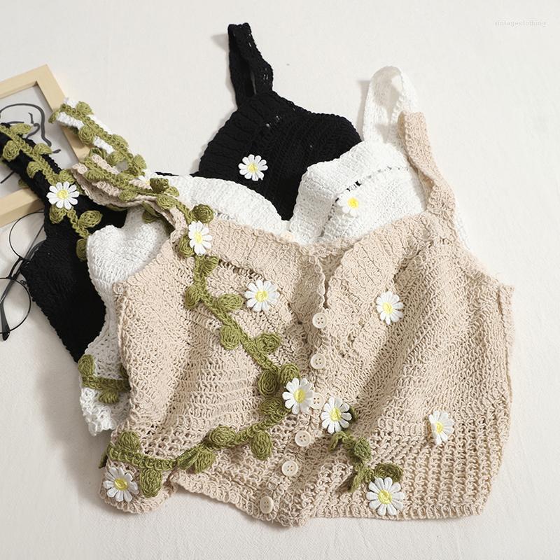 Women's Tanks Hikigawa Chic Fashion Women Tops Contrast Color Embroidery V Neck Crochet Flower Knit Camisole Sweet Y2k Cropped Tank Top, Black
Women's Tanks Hikigawa Chic Fashion Women Tops Contrast Color Embroidery V Neck Crochet Flower Knit Camisole Sweet Y2k Cropped Tank Top, Black