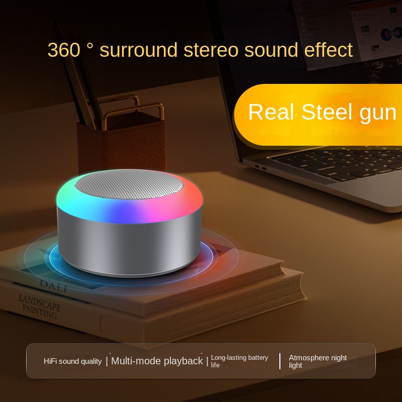 YEZHOU F8 Creative Lights Wireless loud party speaker with Mini Card Portable Metal Audio Small-Sized Gun Bluetooth outdoor Subwoofer
YEZHOU F8 Creative Lights Wireless loud party speaker with Mini Card Portable Metal Audio Small-Sized Gun Bluetooth outdoor Subwoofer