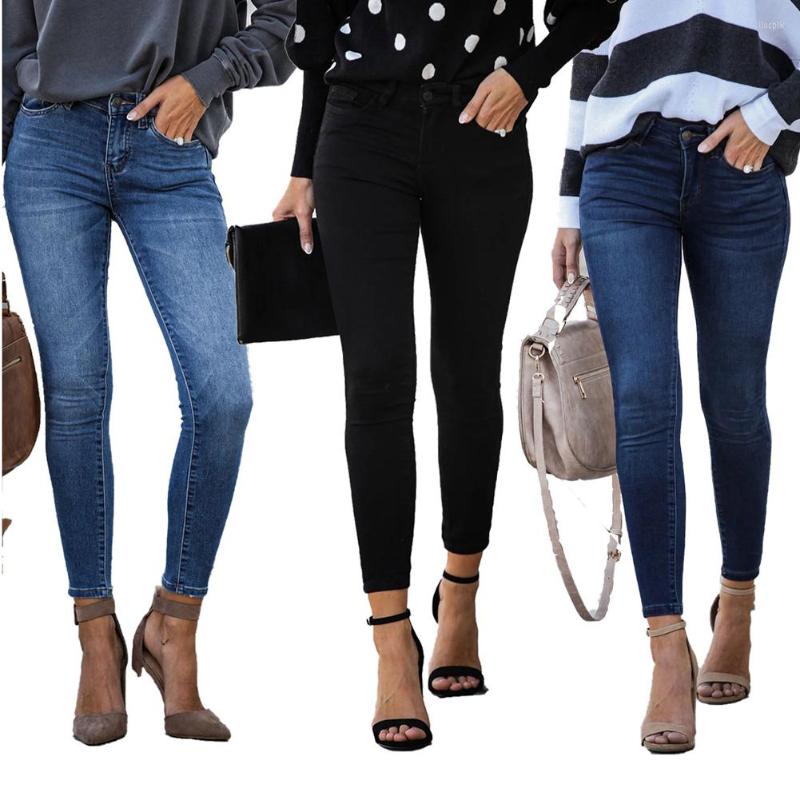 Women' Jeans Mid Waist Casual Slim Solid Color Stylish Classic Retro Stretch Denim Trousers All Match Women Ladies Wild Pencil Pants, Black
Women' Jeans Mid Waist Casual Slim Solid Color Stylish Classic Retro Stretch Denim Trousers All Match Women Ladies Wild Pencil Pants, Black