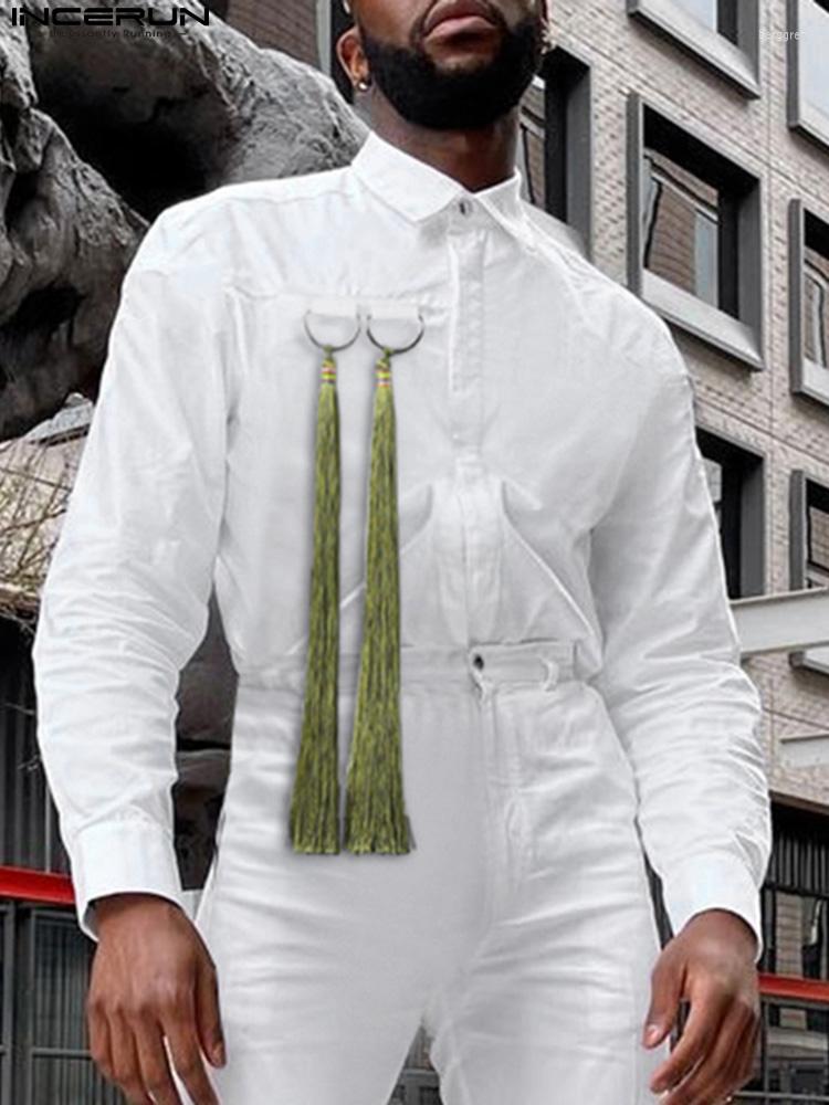 Men' Casual Shirts Party Wera Men D-button Tassel Blouse Fashion Male Solid All-match Simple Long-sleeved Buttons -5XL, White
Men' Casual Shirts Party Wera Men D-button Tassel Blouse Fashion Male Solid All-match Simple Long-sleeved Buttons -5XL, White
