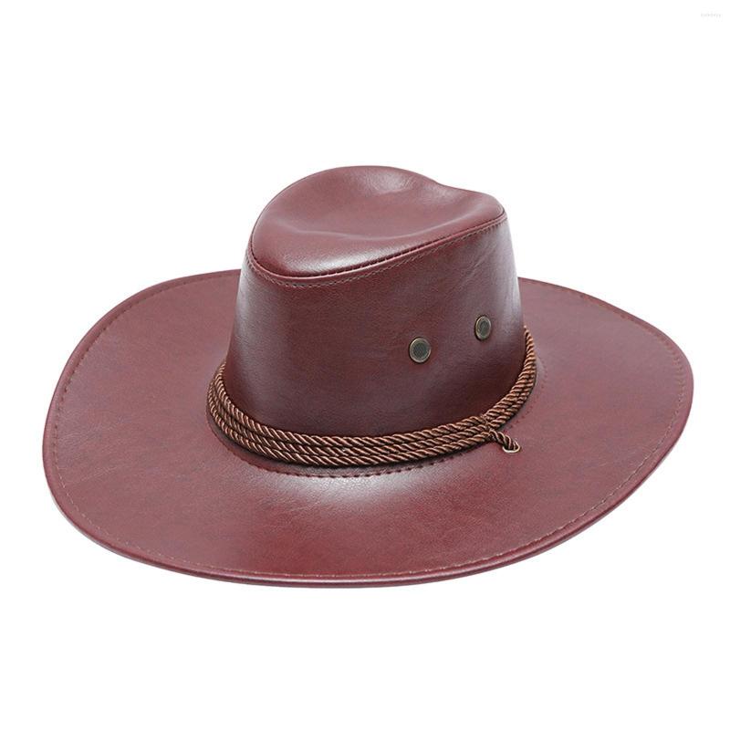 Ball Caps Adult Sun Protection Solid Fashion Western Cowboy Hat Leather Windproof, Black
Ball Caps Adult Sun Protection Solid Fashion Western Cowboy Hat Leather Windproof, Black