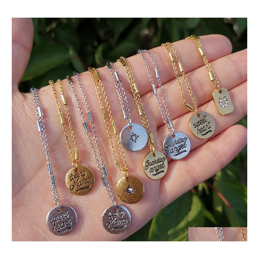 Pendant Necklaces Fashion Jewelry Vintage Sweet Heart Loving Mama Letters Necklace Simple Pendant Chocker Necklaces Drop Delivery Pen Dhhg8
Pendant Necklaces Fashion Jewelry Vintage Sweet Heart Loving Mama Letters Necklace Simple Pendant Chocker Necklaces Drop Delivery Pen Dhhg8