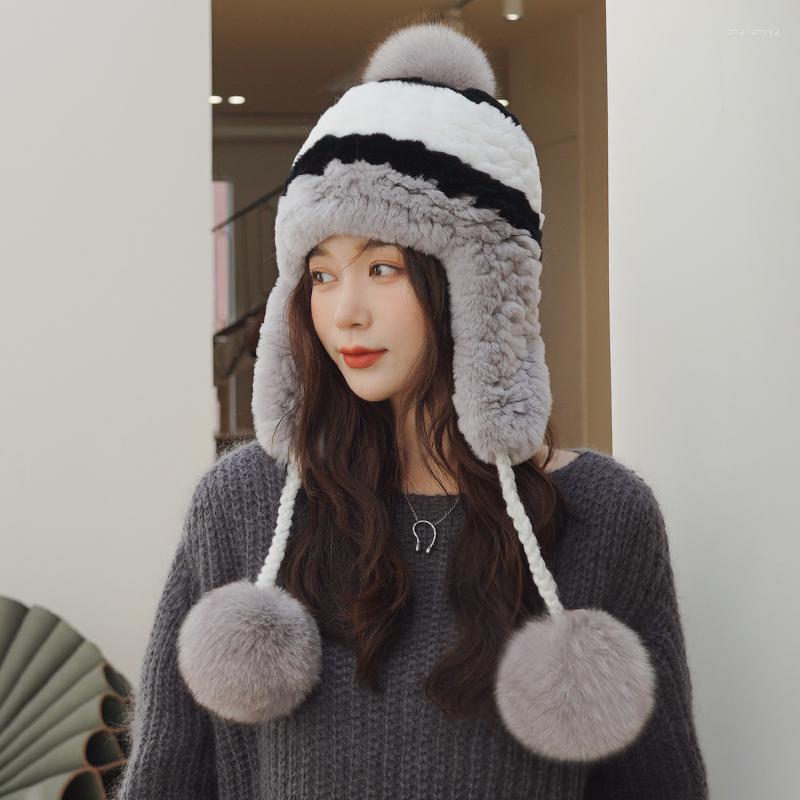 Berets ZDFURS 2022 Winter Warm Rex Fur Bomber Hats Braided Big Ear Cap Female Lovely Balls Real, Grey
Berets ZDFURS 2022 Winter Warm Rex Fur Bomber Hats Braided Big Ear Cap Female Lovely Balls Real, Grey