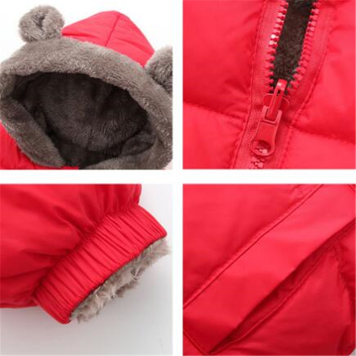 Children's Clothing Thickened Down Cotton Coat Boy Girls Winter Lamb Fleece Jacket kids Zipper Hooded Outwear