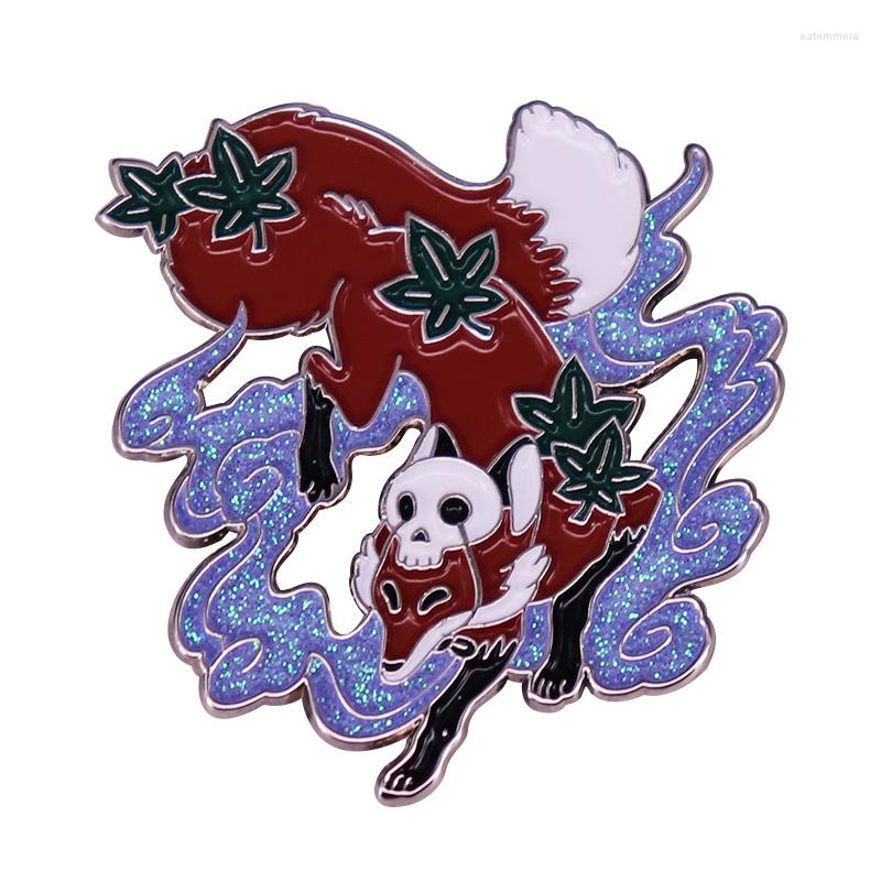 Brooches Skull Mask Red Leaf Enamel Pin Fantasy Animal Brooch Glitter Badge Ewelry
Brooches Skull Mask Red Leaf Enamel Pin Fantasy Animal Brooch Glitter Badge Ewelry