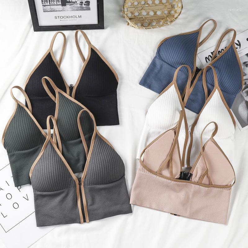 Yoga Outfit Korean Striped Crop Tops Front Zipper Sports Bras Fitness Sportwear Slim Blackless Tanke Top Women Sexy Streetwear, Black
Yoga Outfit Korean Striped Crop Tops Front Zipper Sports Bras Fitness Sportwear Slim Blackless Tanke Top Women Sexy Streetwear, Black