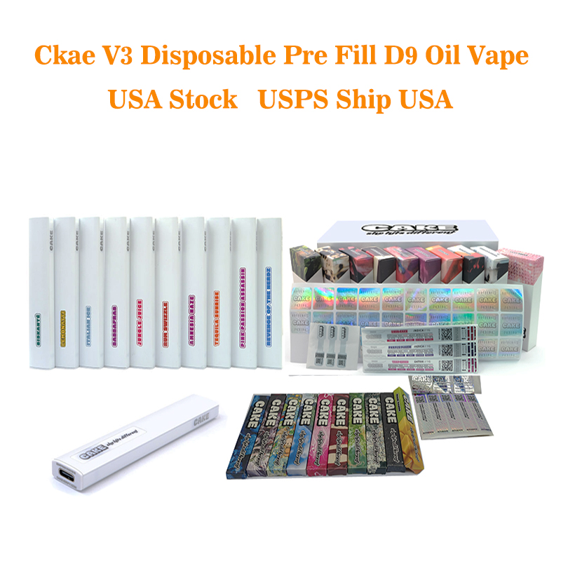 Cake V3 Disposable E Cigarettes pre fill ceramic oil vape 280mah typc C 1ml D9 oil 10Flavors Usa USPS Ship Stock
Cake V3 Disposable E Cigarettes pre fill ceramic oil vape 280mah typc C 1ml D9 oil 10Flavors Usa USPS Ship Stock