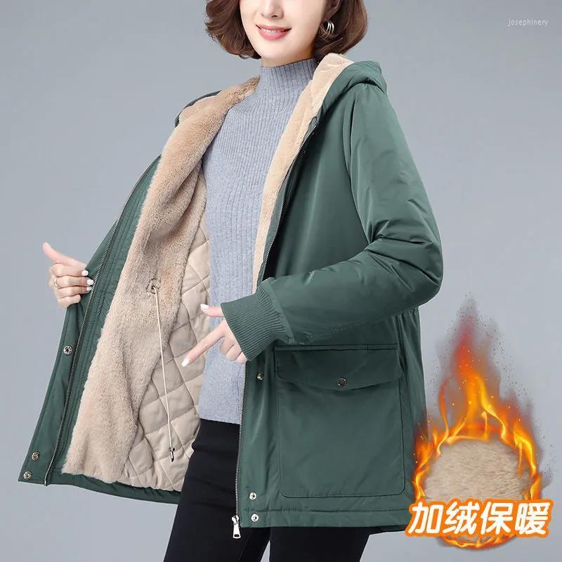 Women's Jackets 2022 Winter Coat Loose Hooded Overcoat Women Add Velvet Thick Parka Mid-Length Padded Jacket Fashion Outerwear Coats Female, Black
Women's Jackets 2022 Winter Coat Loose Hooded Overcoat Women Add Velvet Thick Parka Mid-Length Padded Jacket Fashion Outerwear Coats Female, Black