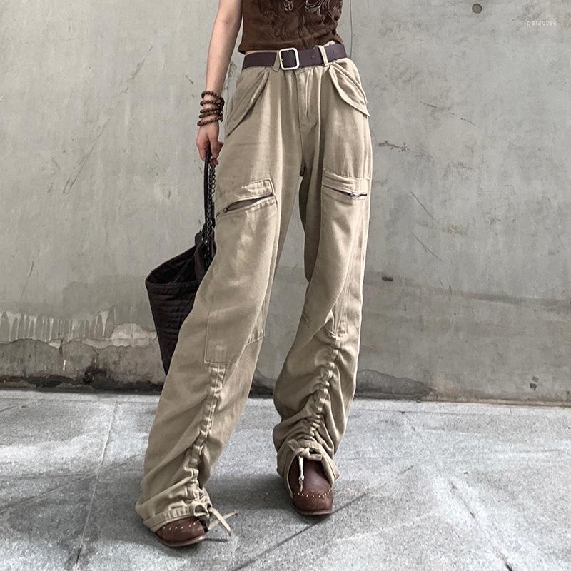 Women' Jeans Pants Korean Clothes Women Pantalons Cargo Kot Pantolon Women' Clothing Pantalones Holgados Mujer Flare Style, Khaki
Women' Jeans Pants Korean Clothes Women Pantalons Cargo Kot Pantolon Women' Clothing Pantalones Holgados Mujer Flare Style, Khaki