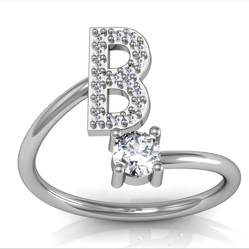 Wholesale Hip hop letter Rings with diamond creative and simple combination matching with open ring gift jewelry
Wholesale Hip hop letter Rings with diamond creative and simple combination matching with open ring gift jewelry