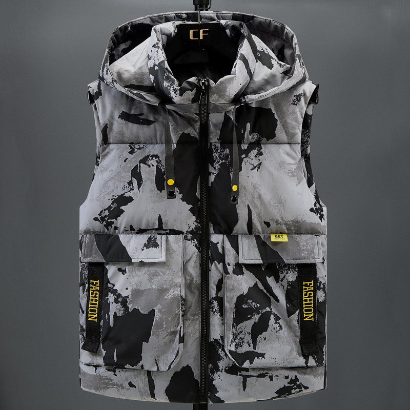Men's Vests Autumn Winter Sleeveless Jackets Men Casual Camouflage Cotton Padded Vest Warm Thick Waistcoat Hooded Winter Men's Clothing 221202, Gray camouflage
Men's Vests Autumn Winter Sleeveless Jackets Men Casual Camouflage Cotton Padded Vest Warm Thick Waistcoat Hooded Winter Men's Clothing 221202, Gray camouflage