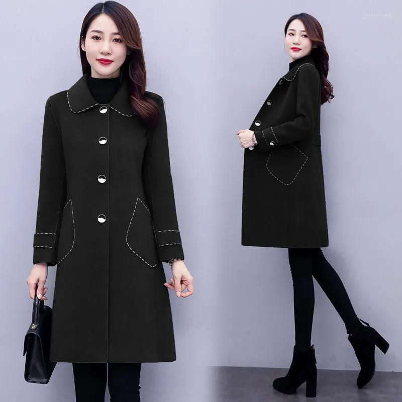 Women's Wool 2022Autumn Winter Elegant Overcoat Women Double-Sided Cashmere Woolen Coat Mid-Length Coats Thick Windbreaker Outerwear, Blue
Women's Wool 2022Autumn Winter Elegant Overcoat Women Double-Sided Cashmere Woolen Coat Mid-Length Coats Thick Windbreaker Outerwear, Blue