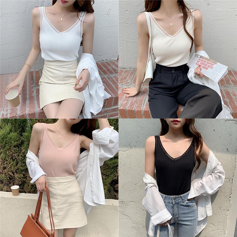 Women's Tanks Women Simple Style Knitted Vest Solid Color V-neck Sleeveless Tops White/ Beige/ Black/ Pink
Women's Tanks Women Simple Style Knitted Vest Solid Color V-neck Sleeveless Tops White/ Beige/ Black/ Pink