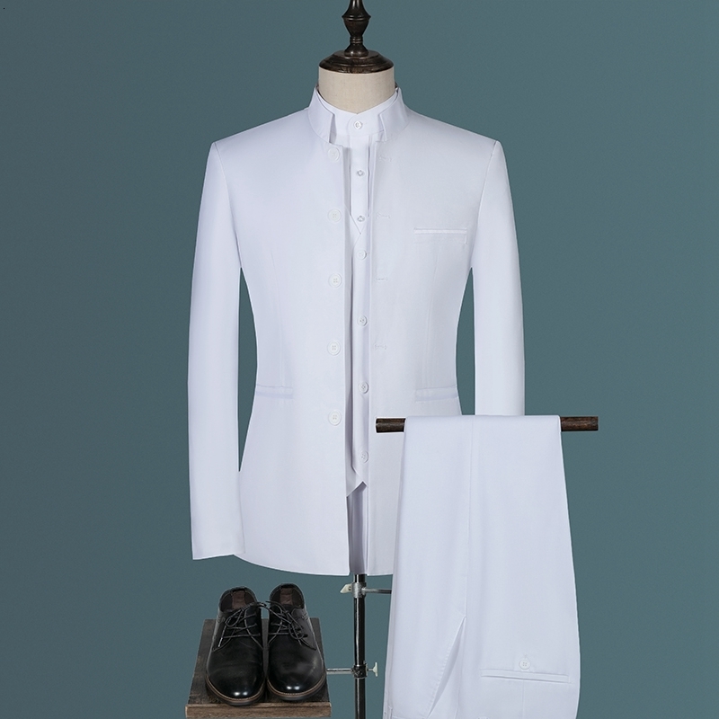 Men's Suits Blazers Jacket Vest Pants Suit Three Piece Set / Chinese Style Stand Collar Slim Fit Simple Solid Color Dress Blazer Coat Trousers 221201, Wine
Men's Suits Blazers Jacket Vest Pants Suit Three Piece Set / Chinese Style Stand Collar Slim Fit Simple Solid Color Dress Blazer Coat Trousers 221201, Wine