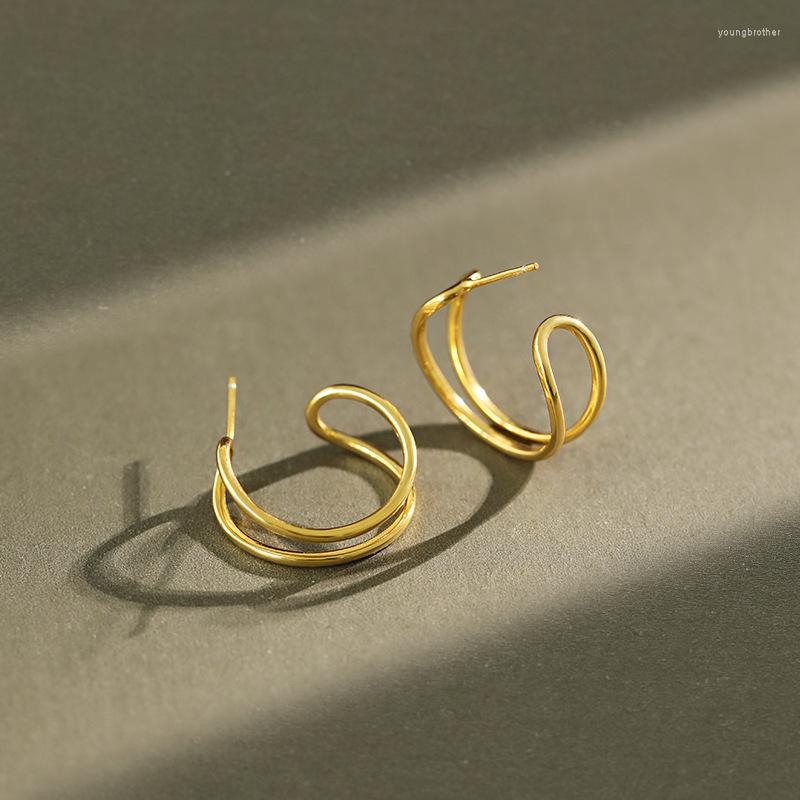 Stud Earrings 18mm INS Authentic 925 Sterling Silver Gold Glossy Hollow Double Rows Geometric JEWELRY TLE990
Stud Earrings 18mm INS Authentic 925 Sterling Silver Gold Glossy Hollow Double Rows Geometric JEWELRY TLE990