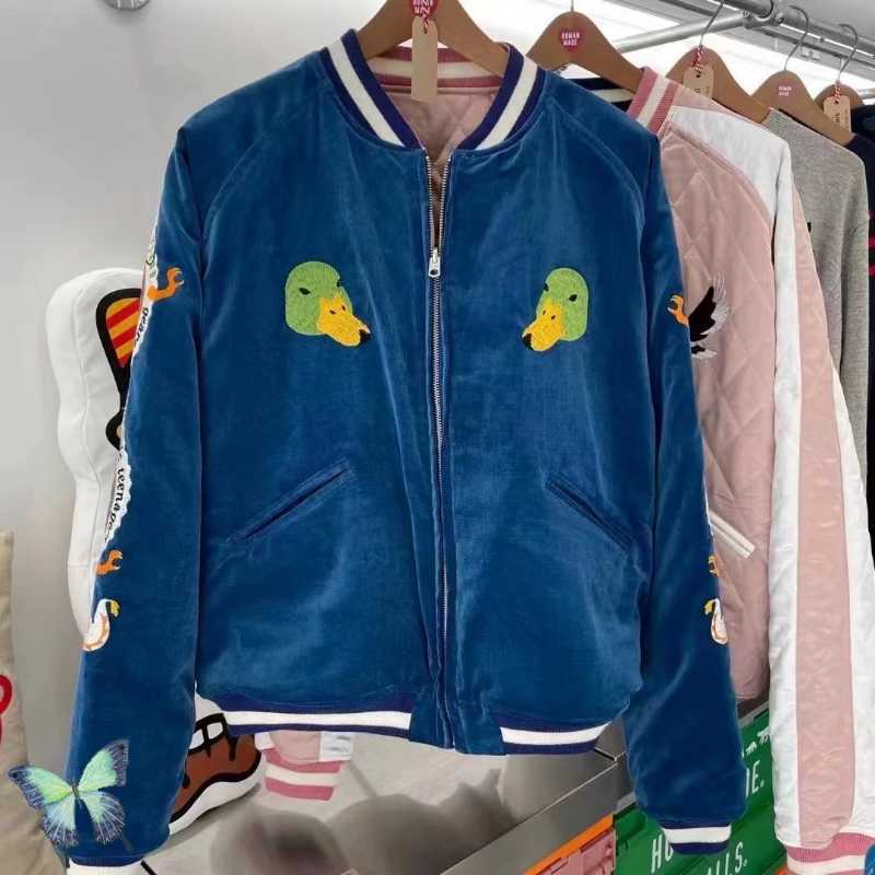 Men's Jackets HUMAN MADE YOKOSUKA JACKET Flying Duck Eagle Embroidered Reversible Baseball Warm Jackets T221130, Black
Men's Jackets HUMAN MADE YOKOSUKA JACKET Flying Duck Eagle Embroidered Reversible Baseball Warm Jackets T221130, Black