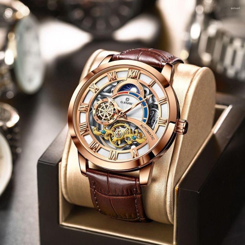 Wristwatches Men Automatic Mechanical Watches Tourbillon Hollow Waterproof Fashion Business Luxury Wristwatch R Phase Leather Man Watch
Wristwatches Men Automatic Mechanical Watches Tourbillon Hollow Waterproof Fashion Business Luxury Wristwatch R Phase Leather Man Watch