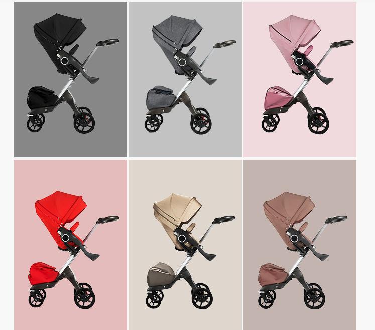 Strollers# DSLAND Baby Stroller 3 In 1 High Land Scape Sitting Pram Buggy Bassinet For Born Carriage Car Walkers